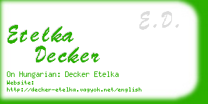 etelka decker business card